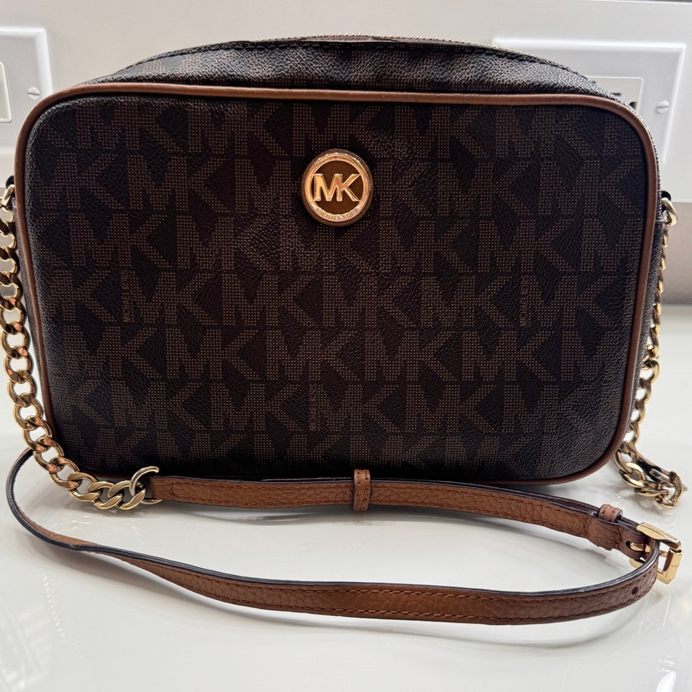 Michael Kors Signature Brown Crossbody Bag